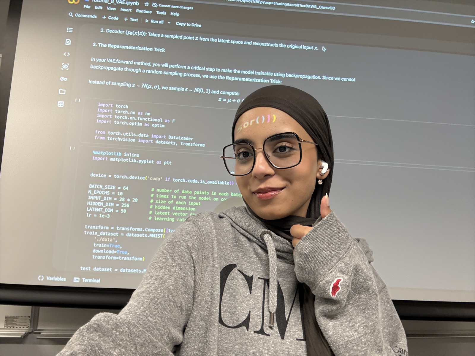 Eman teaching machine learning at HKUST